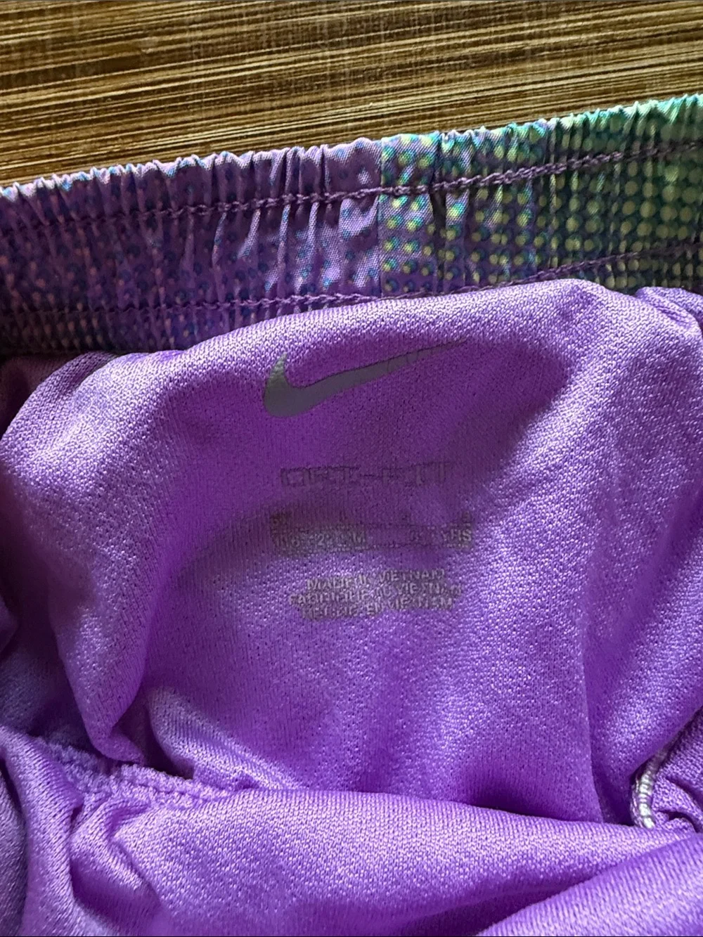 Nike Girls' Purple & Blue Gradient Athletic Shorts Set